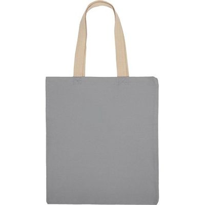 Сумка для шопинга Steady из хлопка с парусиновыми ручками, 260 г/м2, серый