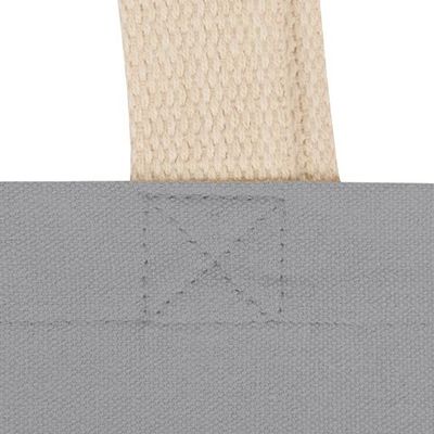 Сумка для шопинга Steady из хлопка с парусиновыми ручками, 260 г/м2, серый
