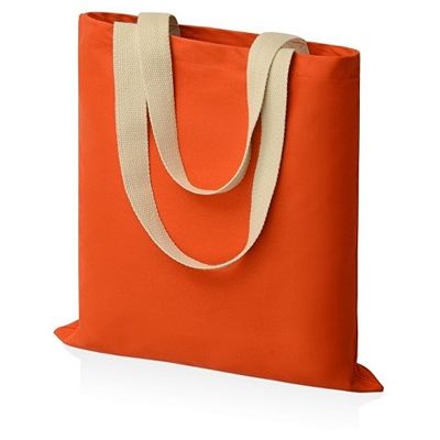 Сумка для шопинга Steady из хлопка с парусиновыми ручками, 260 г/м2, оранжевый