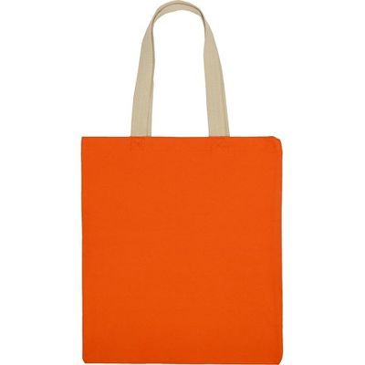 Сумка для шопинга Steady из хлопка с парусиновыми ручками, 260 г/м2, оранжевый