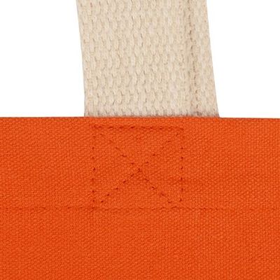 Сумка для шопинга Steady из хлопка с парусиновыми ручками, 260 г/м2, оранжевый