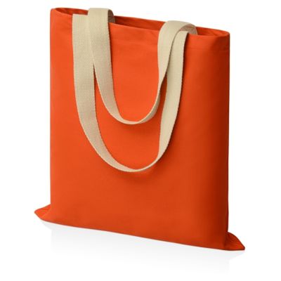 Сумка для шопинга Steady из хлопка с парусиновыми ручками, 260 г/м2, оранжевый