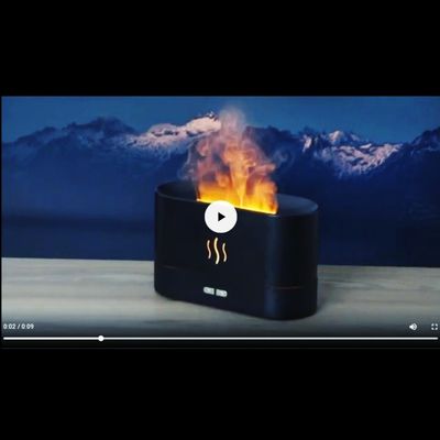 Светодиодный USB увлажнитель-ароматизатор Flame, черный