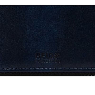 Бизнес-блокнот на молнии А5 Fabrizio с RFID защитой и ручкой, синий