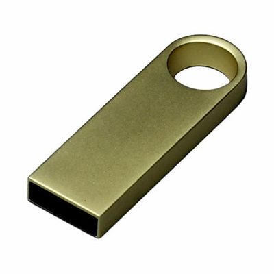 USB 2.0-флешка на 4 Гб с мини чипом и круглым отверстием, золотистый