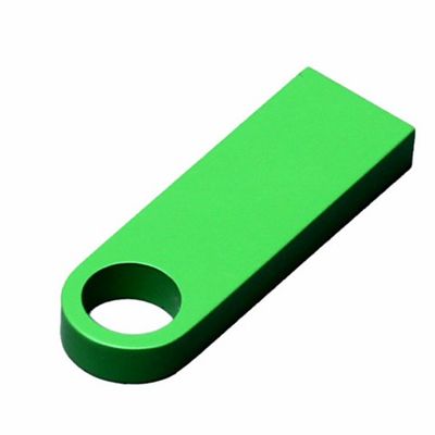 USB 2.0-флешка на 16 Гб с мини чипом и круглым отверстием, зеленый