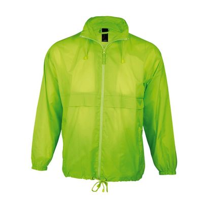 Ветровка мужская SURF, лаймовый неон, XL, 100% нейлон, 210T