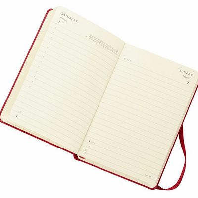 Ежедневник Moleskine Classic (2022), Pocket (9х14), красный, твердая обложка