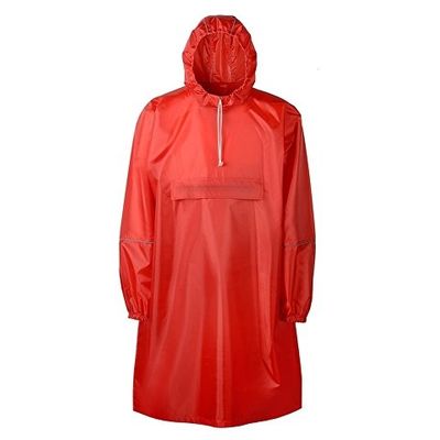 Дождевик - пончо Galaxy со светоотражающими элементами, красный