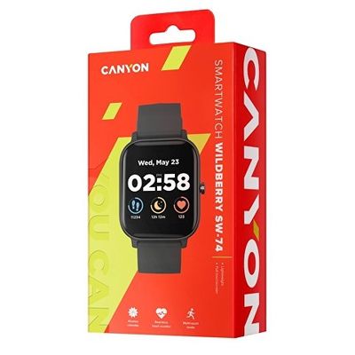 Смарт-часы Canyon SW-74 Wildberry, IP67, черный