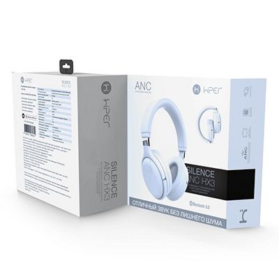 Беспроводные наушники HIPER SILENCE ANC HX3, белый