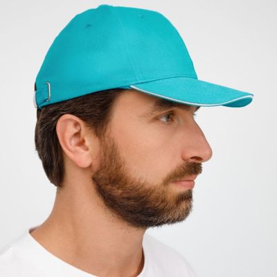 Бейсболка Buffalo, бирюзовая с белым