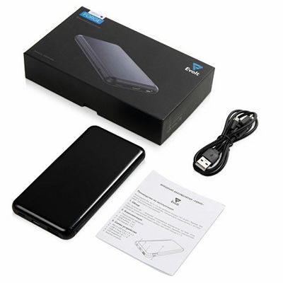 Внешний аккумулятор Forge v.2, металл, 10000mah, черный