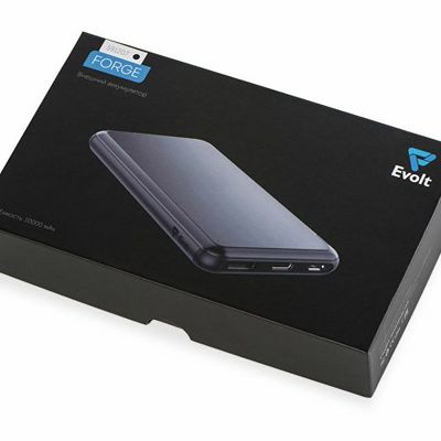 Внешний аккумулятор Forge v.2, металл, 10000mah, черный