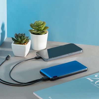Внешний аккумулятор Forge v.2 металл, 10000mah, синий