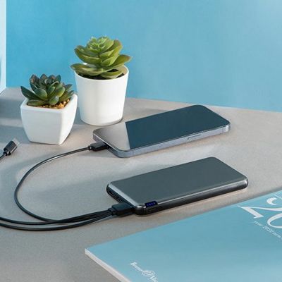 Внешний аккумулятор Forge v.2, металл, 10000mah, серый