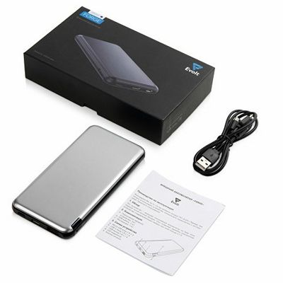 Внешний аккумулятор Forge v.2, металл, 10000mah, серебристый