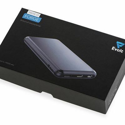 Внешний аккумулятор Forge v.2, металл, 10000mah, серебристый