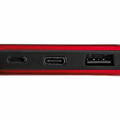 Внешний аккумулятор Forge v.2, металл, 10000mah, красный