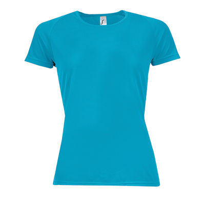 Футболка "Sporty women", аква_S, 100% п/э, 140 г/м2