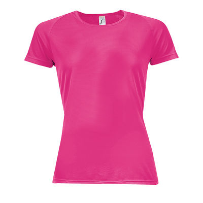 Футболка "Sporty women", неоновый розовый_XS, 100% п/э, 140 г/м2