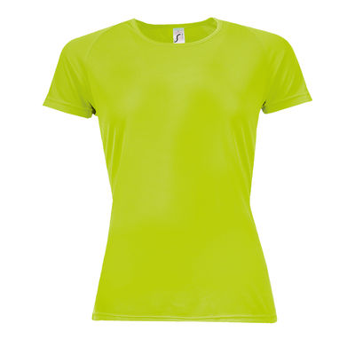 Футболка "Sporty women", неоновый зеленый_M, 100% п/э, 140 г/м2