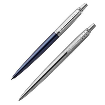 Набор из 2х ручек в подарочной коробке: Parker Jotter Essential, Royal Blue CT и Parker Jotter Essential, St. Steel СT