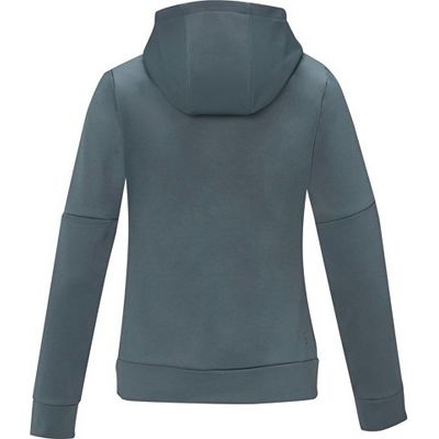 Женский свитер анорак Sayan на молнии на половину длины с капюшоном, steel grey