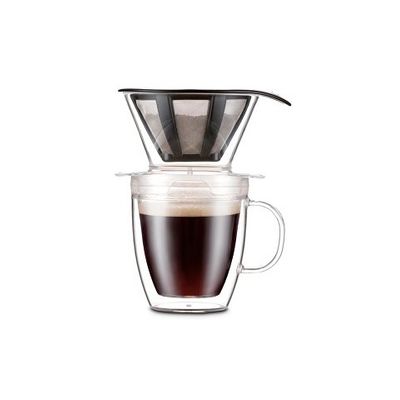 POUR OVER. Coffe filter and isothermal mug, прозрачный