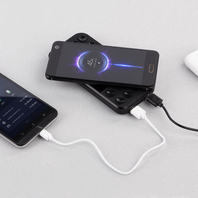 Беспроводное зарядное устройство "Sticky SOFTTOUCH", 10000 mAh с подсветкой логотипа и присосками, цвет черный