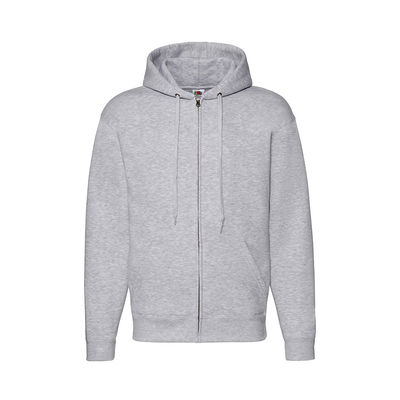Толстовка мужская "PREMIUM HOODED SWEAT JACKET", серый меланж_M, 70% х/б, 30% п/э, 260 г/м2