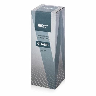 Вакуумная термокружка Waterline c кнопкой Guard, 400 мл, белый