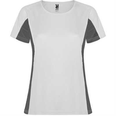 Спортивная футболка SHANGHAI WOMAN женская, БЕЛЫЙ/ТЕМНЫЙ ГРАФИТ S