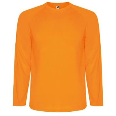 Спортивная футболка MONTECARLO L/S мужская, ФЛУОРЕСЦЕНТНЫЙ ОРАНЖЕВЫЙ S