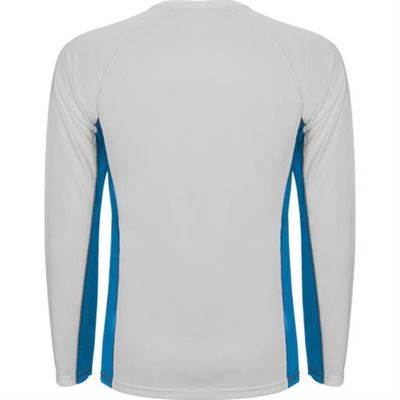 Спортивная футболка SHANGHAI L/S мужская, БЕЛЫЙ/КОРОЛЕВСКИЙ СИНИЙ S