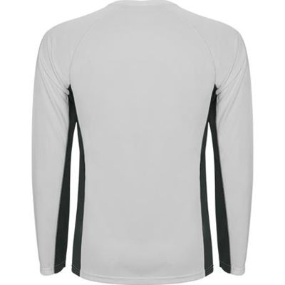 Спортивная футболка SHANGHAI L/S мужская, БЕЛЫЙ/ТЕМНЫЙ ГРАФИТ S