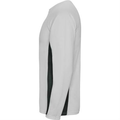 Спортивная футболка SHANGHAI L/S мужская, БЕЛЫЙ/ТЕМНЫЙ ГРАФИТ S