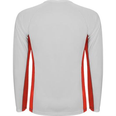 Спортивная футболка SHANGHAI L/S мужская, БЕЛЫЙ/КРАСНЫЙ S