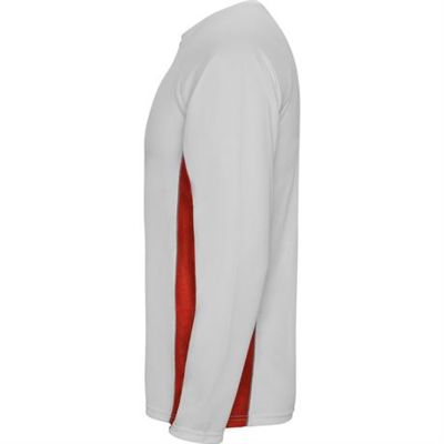 Спортивная футболка SHANGHAI L/S мужская, БЕЛЫЙ/КРАСНЫЙ S