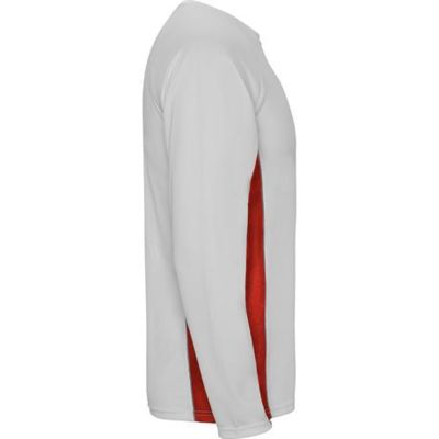 Спортивная футболка SHANGHAI L/S мужская, БЕЛЫЙ/КРАСНЫЙ S