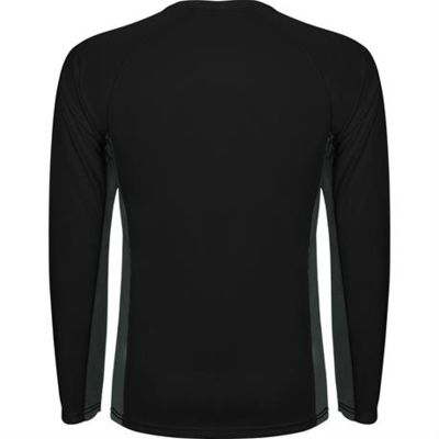 Спортивная футболка SHANGHAI L/S мужская, ЧЕРНЫЙ/ТЕМНЫЙ ГРАФИТ S