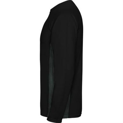 Спортивная футболка SHANGHAI L/S мужская, ЧЕРНЫЙ/ТЕМНЫЙ ГРАФИТ S