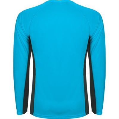 Спортивная футболка SHANGHAI L/S мужская, БИРЮЗОВЫЙ/ТЕМНЫЙ ГРАФИТ S