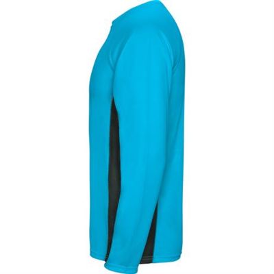 Спортивная футболка SHANGHAI L/S мужская, БИРЮЗОВЫЙ/ТЕМНЫЙ ГРАФИТ S