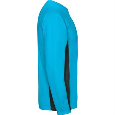Спортивная футболка SHANGHAI L/S мужская, БИРЮЗОВЫЙ/ТЕМНЫЙ ГРАФИТ S