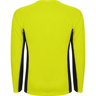 Спортивная футболка SHANGHAI L/S мужская, ФЛУОРЕСЦЕНТНЫЙ ЖЕЛТЫЙ/ЧЕРНЫЙ S