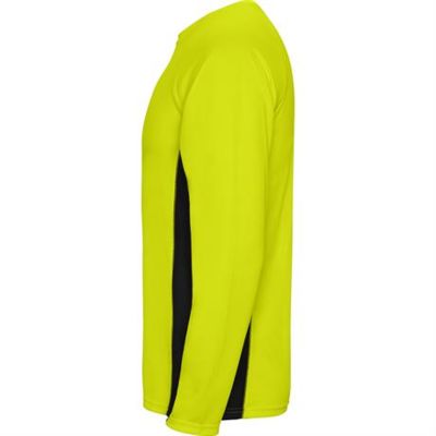 Спортивная футболка SHANGHAI L/S мужская, ФЛУОРЕСЦЕНТНЫЙ ЖЕЛТЫЙ/ЧЕРНЫЙ S