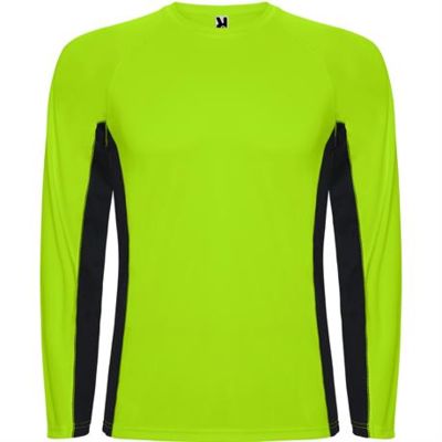 Спортивная футболка SHANGHAI L/S мужская, ФЛУОРЕСЦЕНТНЫЙ ЗЕЛЕНЫЙ/ЧЕРНЫЙ S