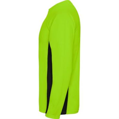Спортивная футболка SHANGHAI L/S мужская, ФЛУОРЕСЦЕНТНЫЙ ЗЕЛЕНЫЙ/ЧЕРНЫЙ S