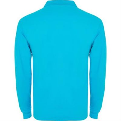 Футболка поло ESTRELLA L/S мужская, БИРЮЗОВЫЙ S